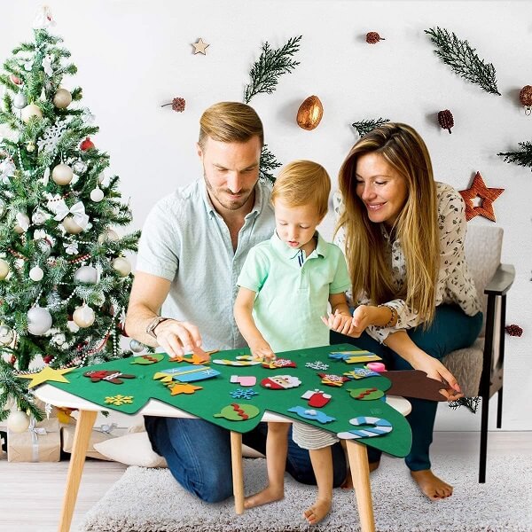 Set Albero di Natale In Feltro e Decorazioni 🎄