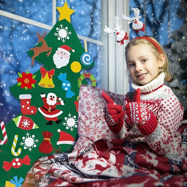 Set Albero di Natale In Feltro e Decorazioni 🎄