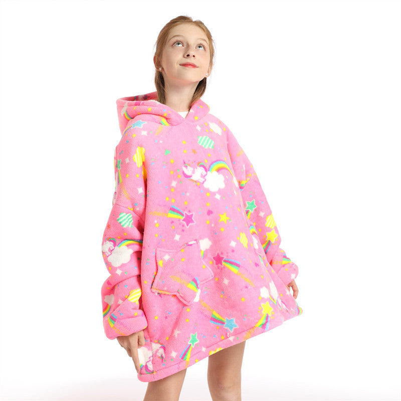 Modelli Bambini - Coperta Felpa Con cappuccio oversize