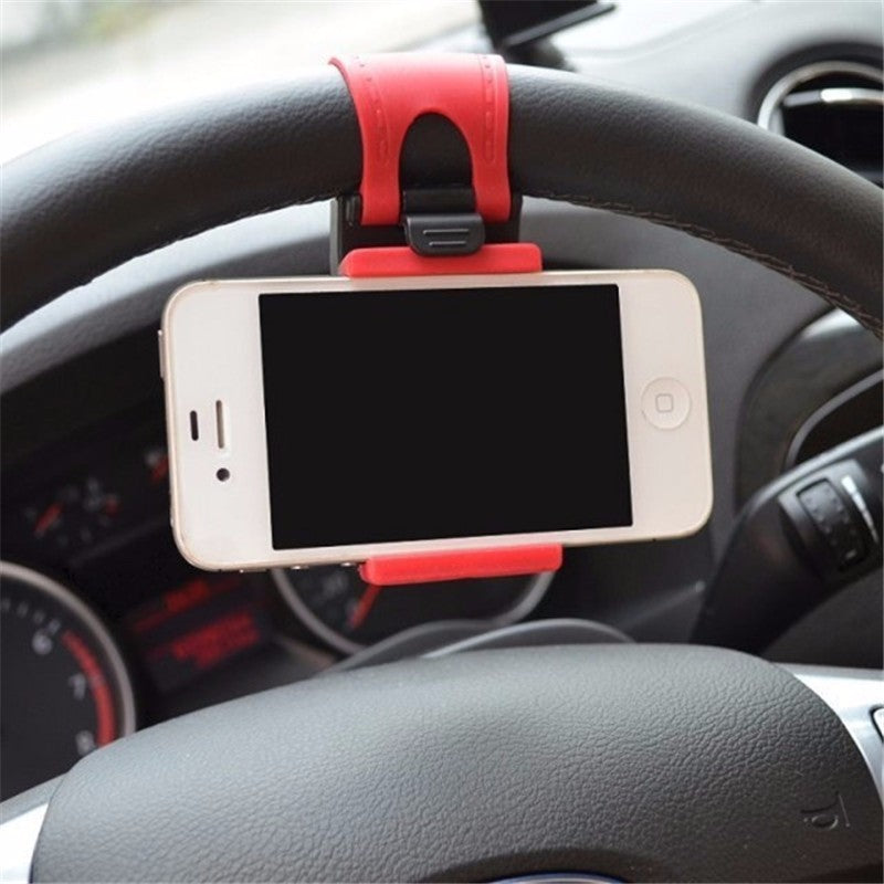 Supporto Portatile Universale Portatile/Clip / Presa Hands Free per Volante per iPhone13/ 12/11/X/8 Samsung S20/S10 con Schermo Piatto da 5,5 Pollici / 13,97 cm