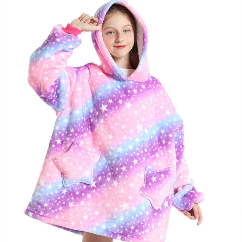 Modelli Bambini - Coperta Felpa Con cappuccio oversize