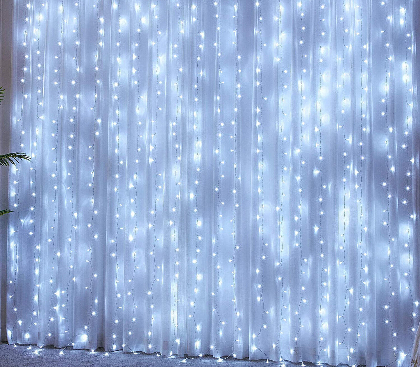 Tenda Luminosa Natalizia 3x2.70M Cascata Luci Di Natale LED Luce Fredda