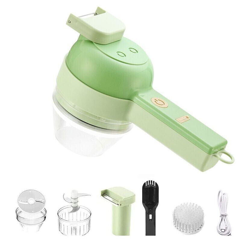 Robot da cucina 4 in 1 Tritatrice per verdure Set di tagliaverdure elettrico