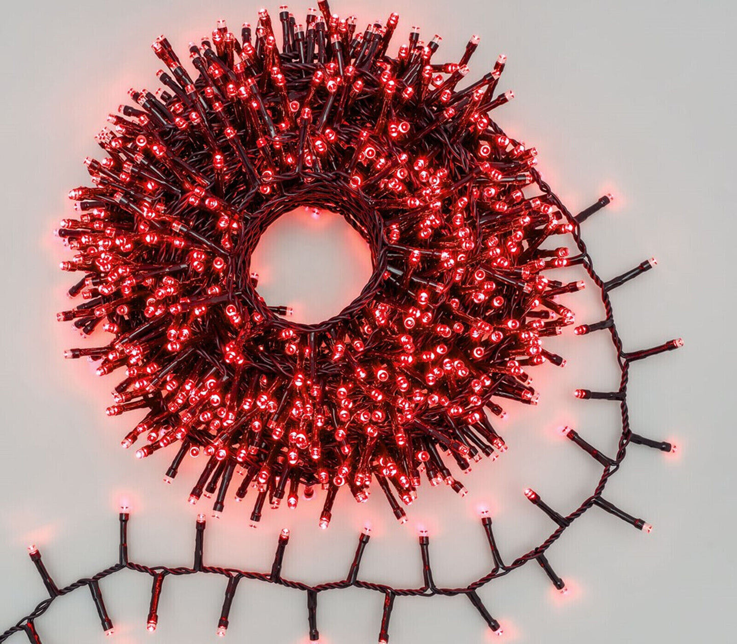 Weihnachtsbaumbeleuchtung, 300 LEDs, Mini-Glühwürmchen, 23 m Lichterkette, rotes Licht