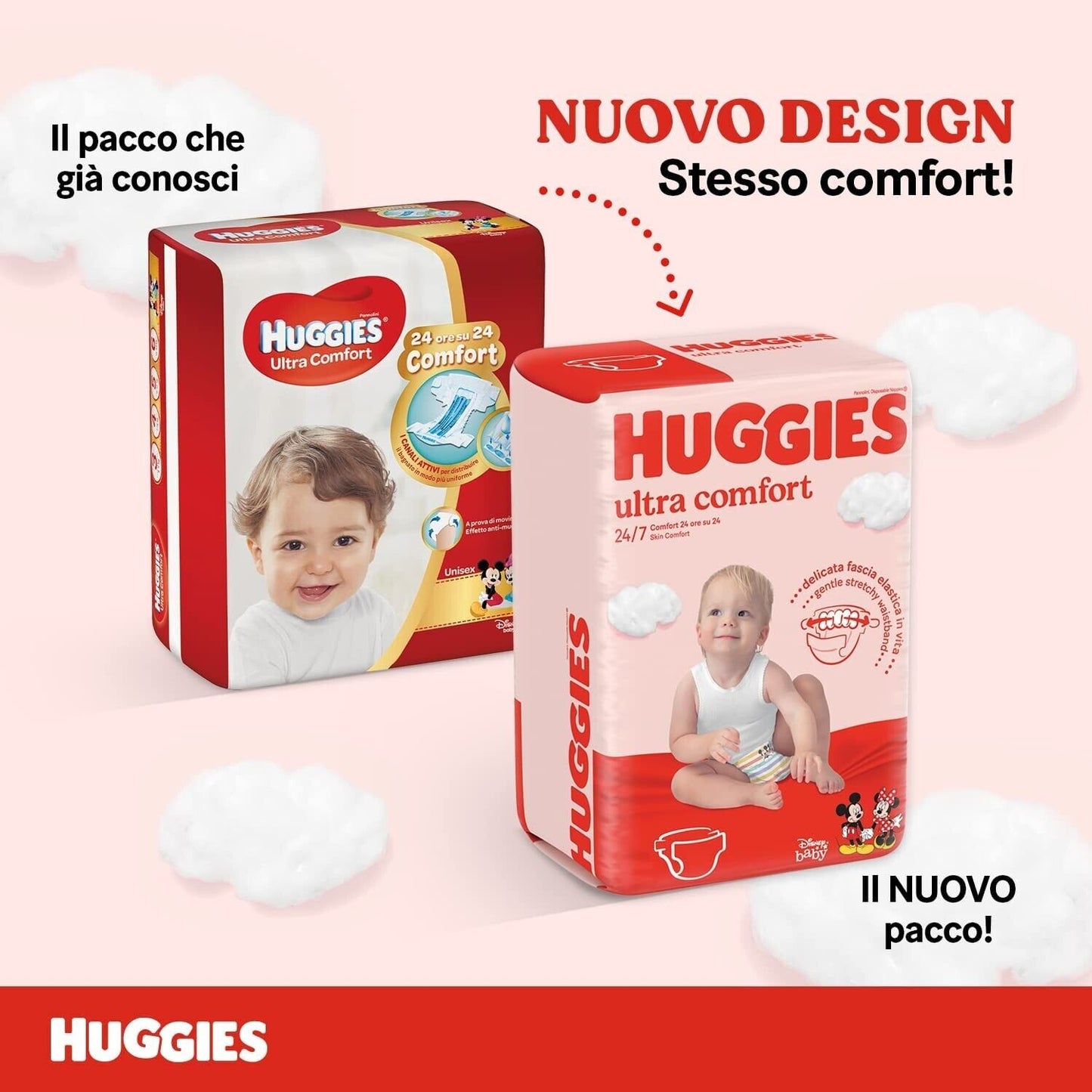 Huggies Ultra Comfort Windeln, Größe 4 (7–18 kg), Packung mit 150 Windeln 