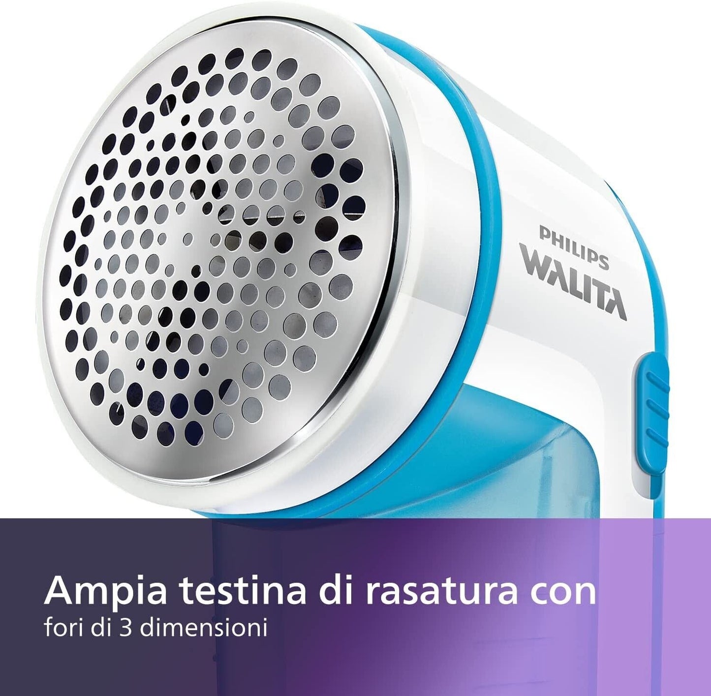 Philips Levapelucchi Elettrico - Leva Pallini per Vestiti, Blu (GC026/00)