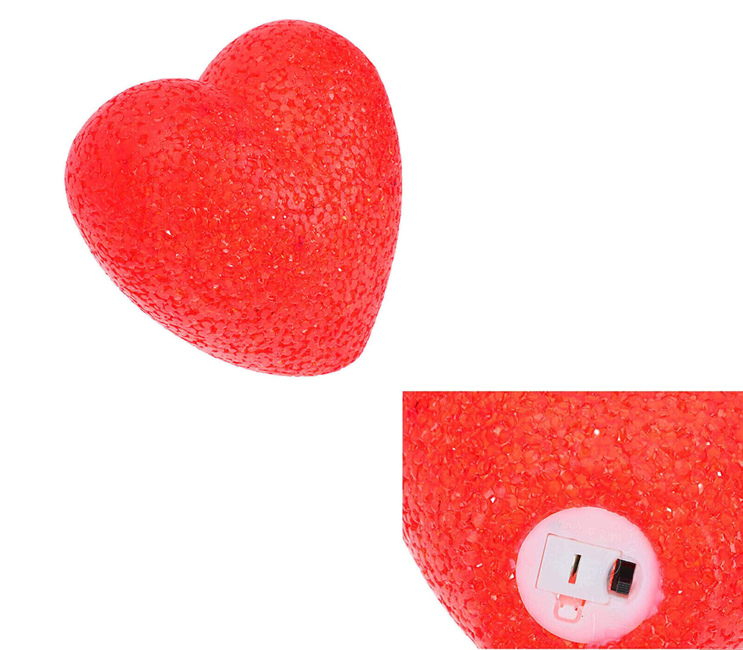 Lampada Cuore Led Da Tavolo Luce Notturna Cuore Rosso Morbido Batteria Portatile