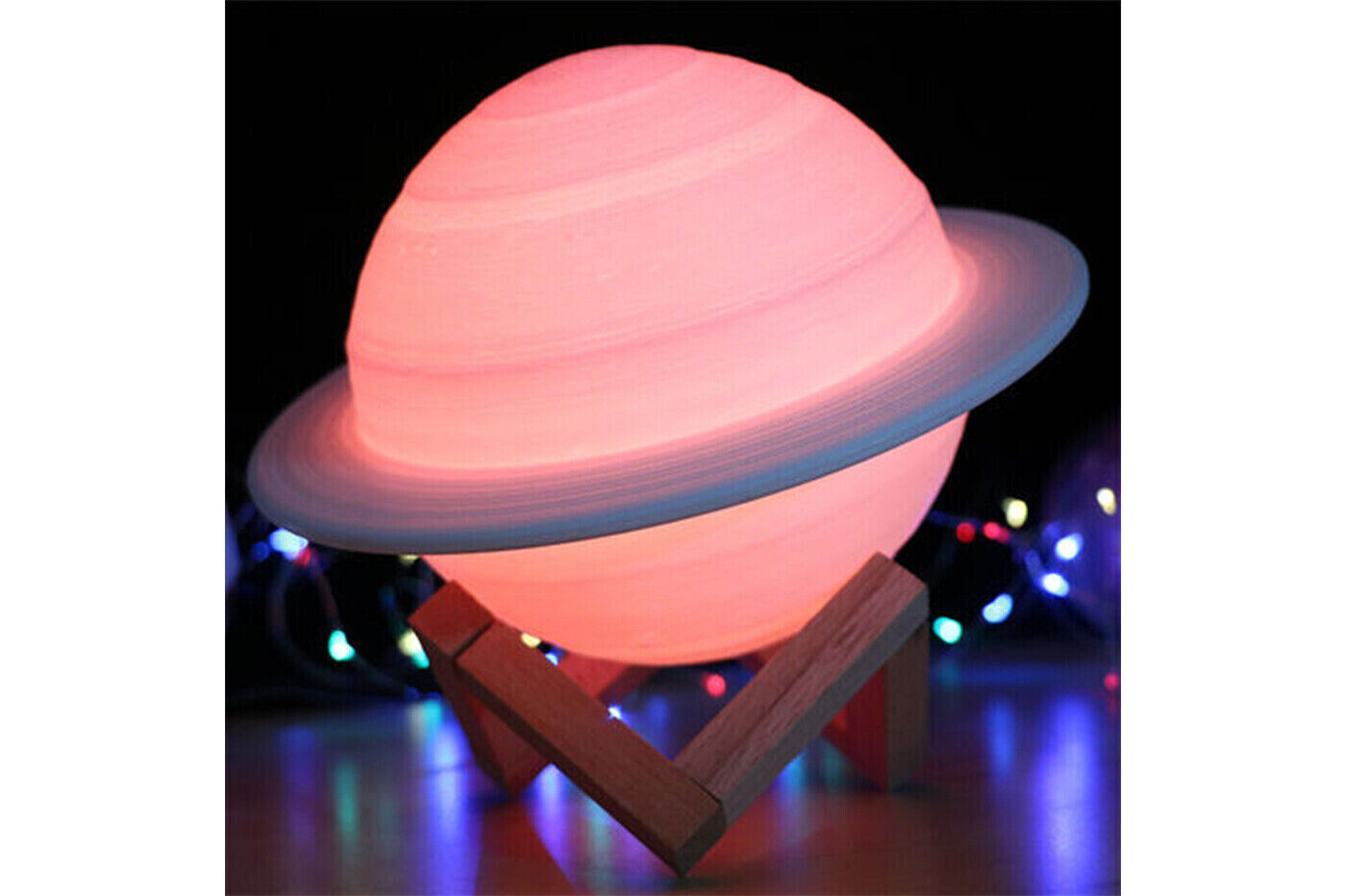 Diffusore Aromi Ambiente Lampada Led USB Luce Notte Tema Saturno Umidificatore