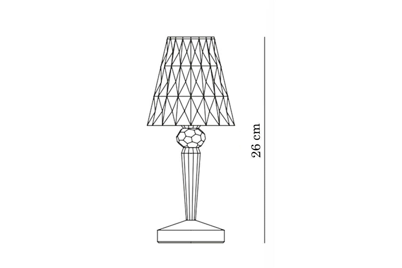 Lampada Tavolo Diamantata Ricaricabile USB Effetto Cristallo Luce Decorativa