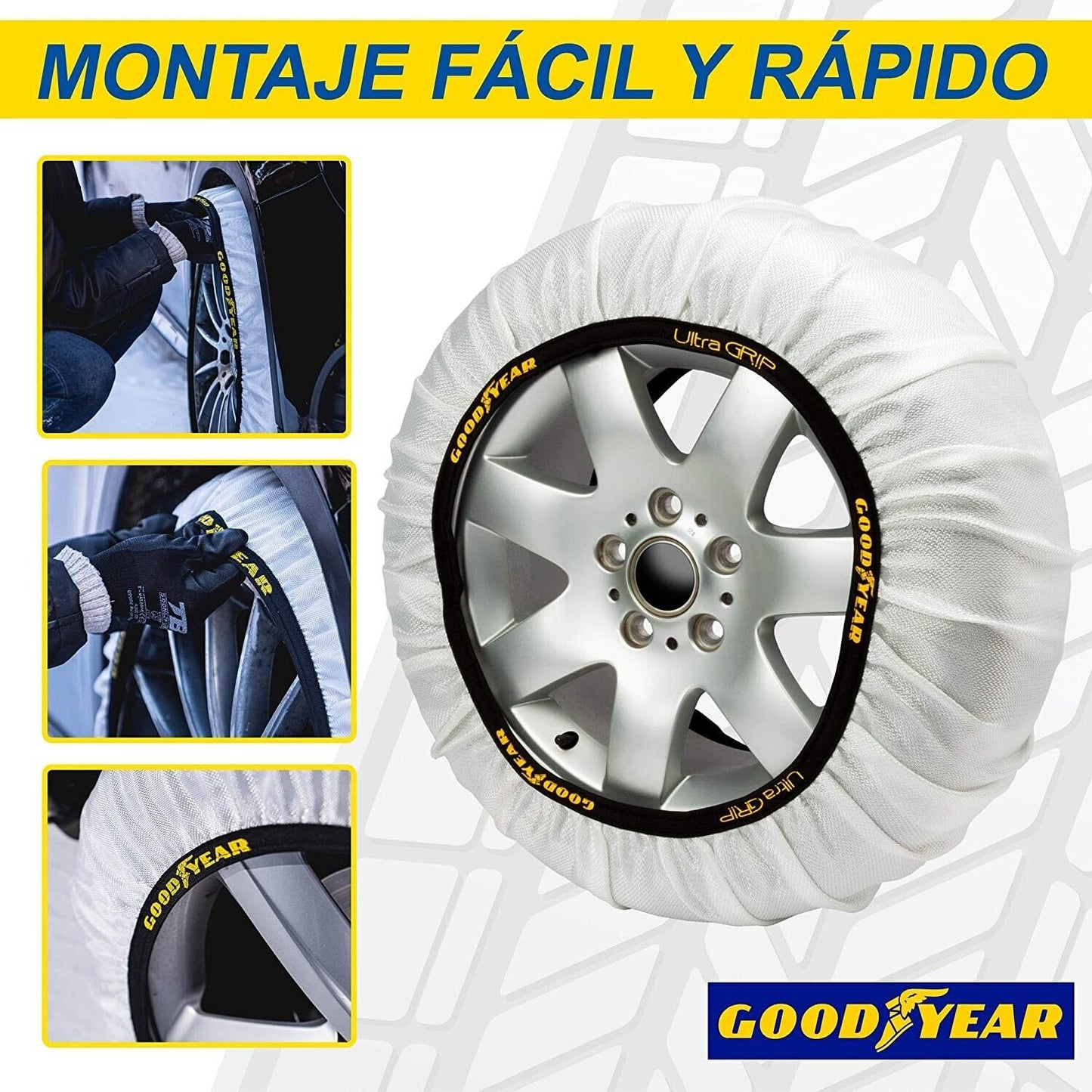 Goodyear GOD8015 Ultra Grip Textil-Schneeketten, XL, 2er-Set, GRÖSSE XL