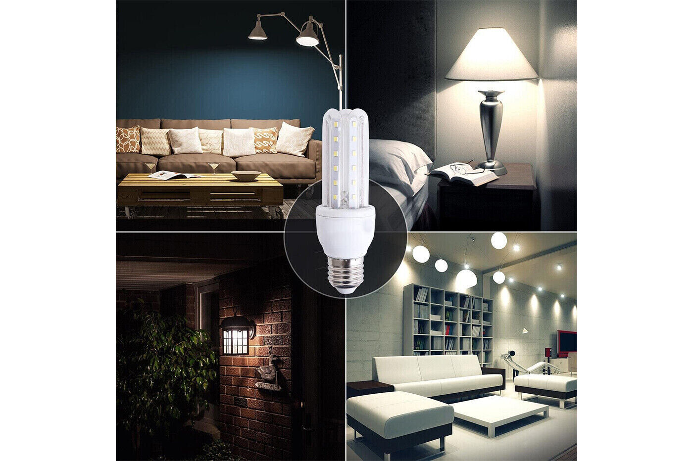 Lampadina led 12W smd luce fredda 6000k attacco E27 iris illuminazione casa