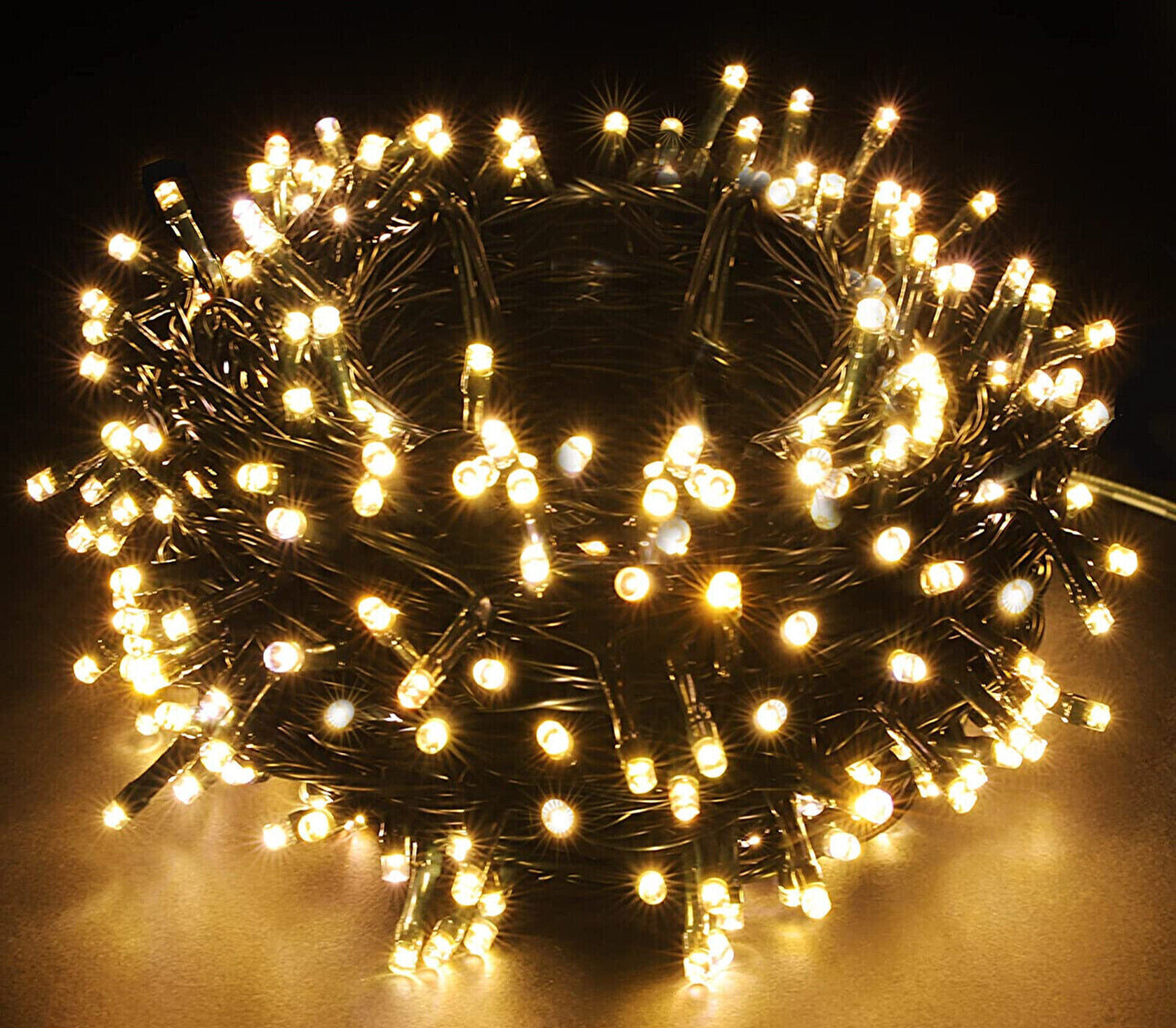 Weihnachtsbaumbeleuchtung, 200 LEDs, Minilucciole, 12 MT, Lichterkette, warmes Licht