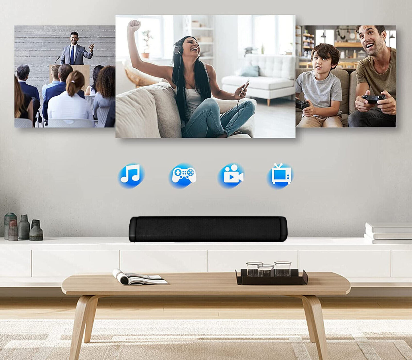 Cassa Speaker Bluetooth 5.0 Barra Soundbar Altoparlante Wireless JK-1015