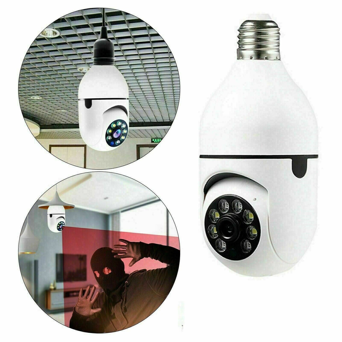 TELECAMERA IP CAM PTZ WIFI CAMERA DOME WIRELESS SPEED ZOOM YOOSEE LAMPADINA E27