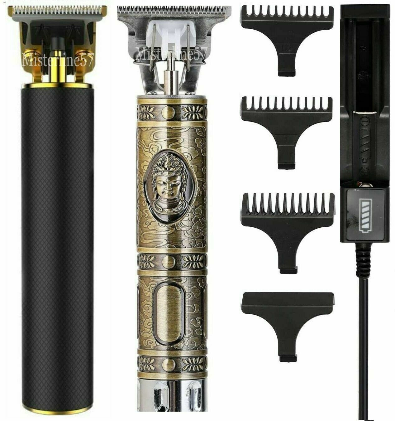 TAGLIA CAPELLI PROFESSIONALE REGOLA BARBA RASOIO ORO ELETTRICO RETRO