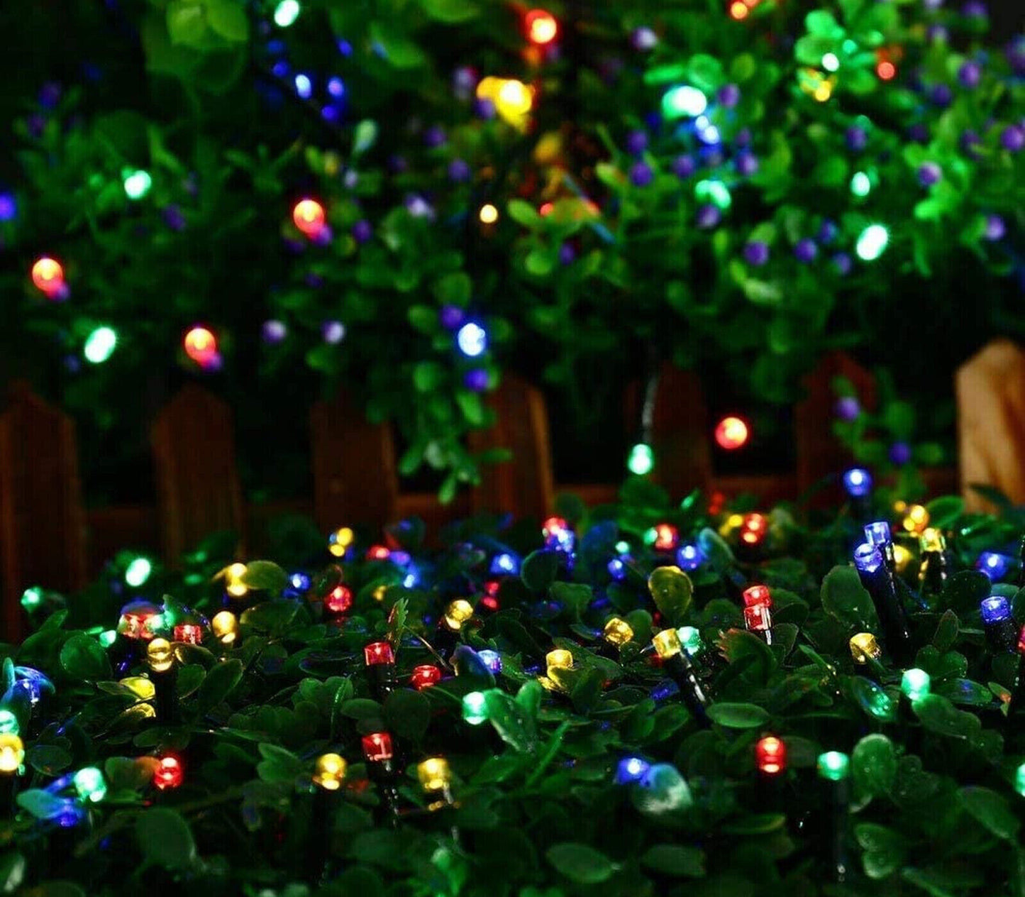 Luci Per Albero di Natale 100LED Minilucciole RGB 8MT Catena Luminosa Natalizia