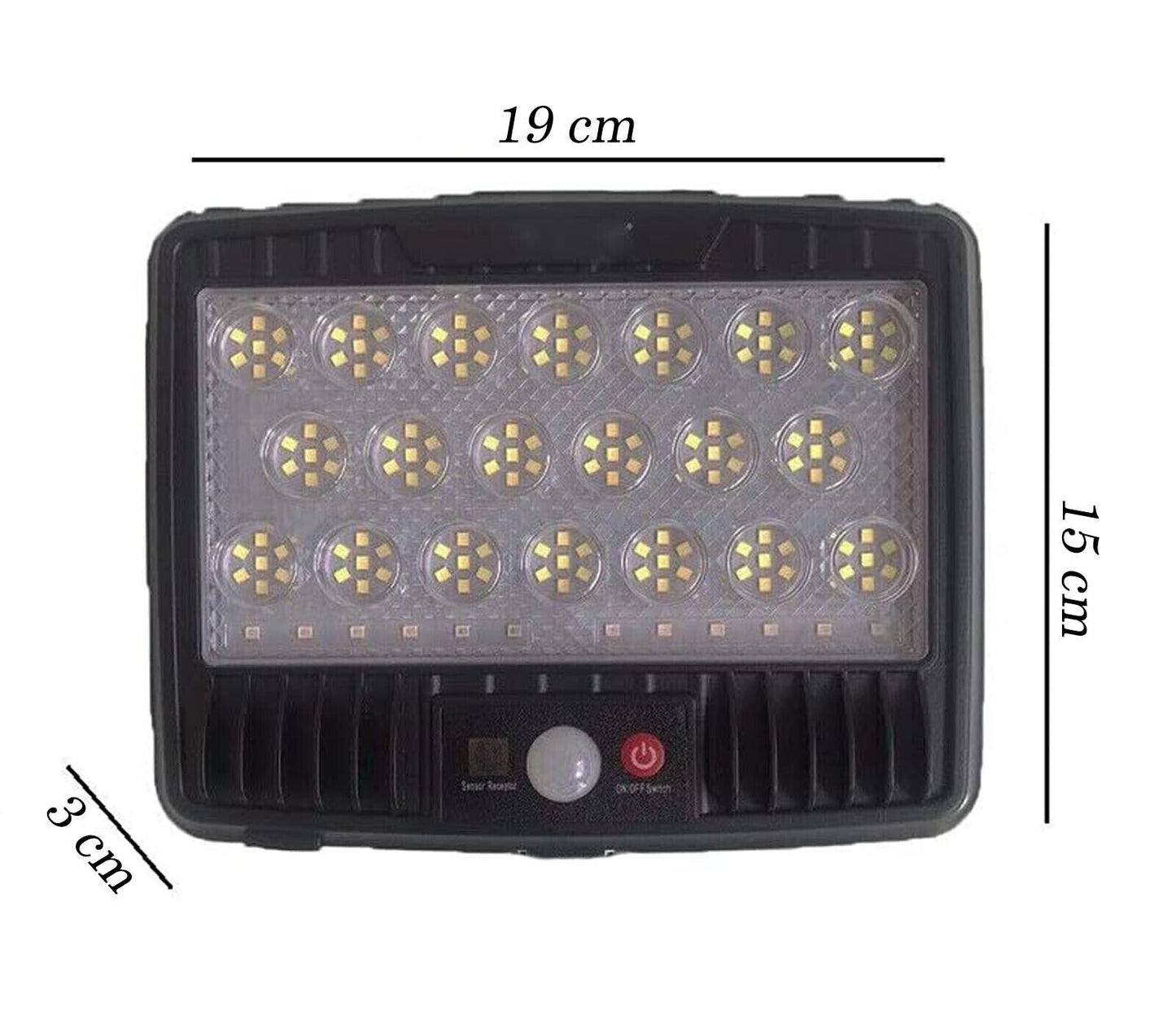 Solar-LED-Scheinwerfer 140 LED-Straßenlaternenstrahler mit IP65-Bewegungssensor 