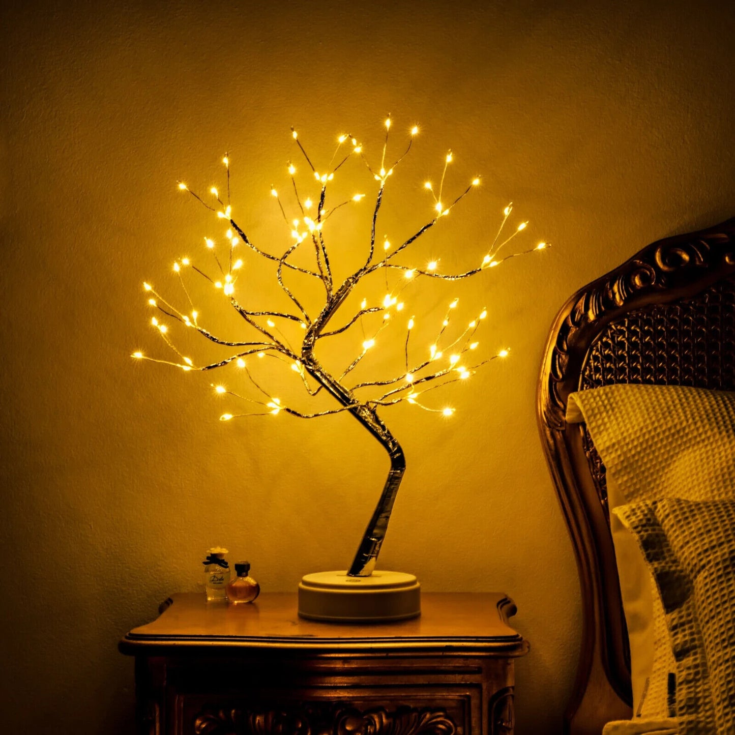 LED Albero Bonsai Lampada Da Tavolo Operata a Batteria E USB Alimentatore Plug-I