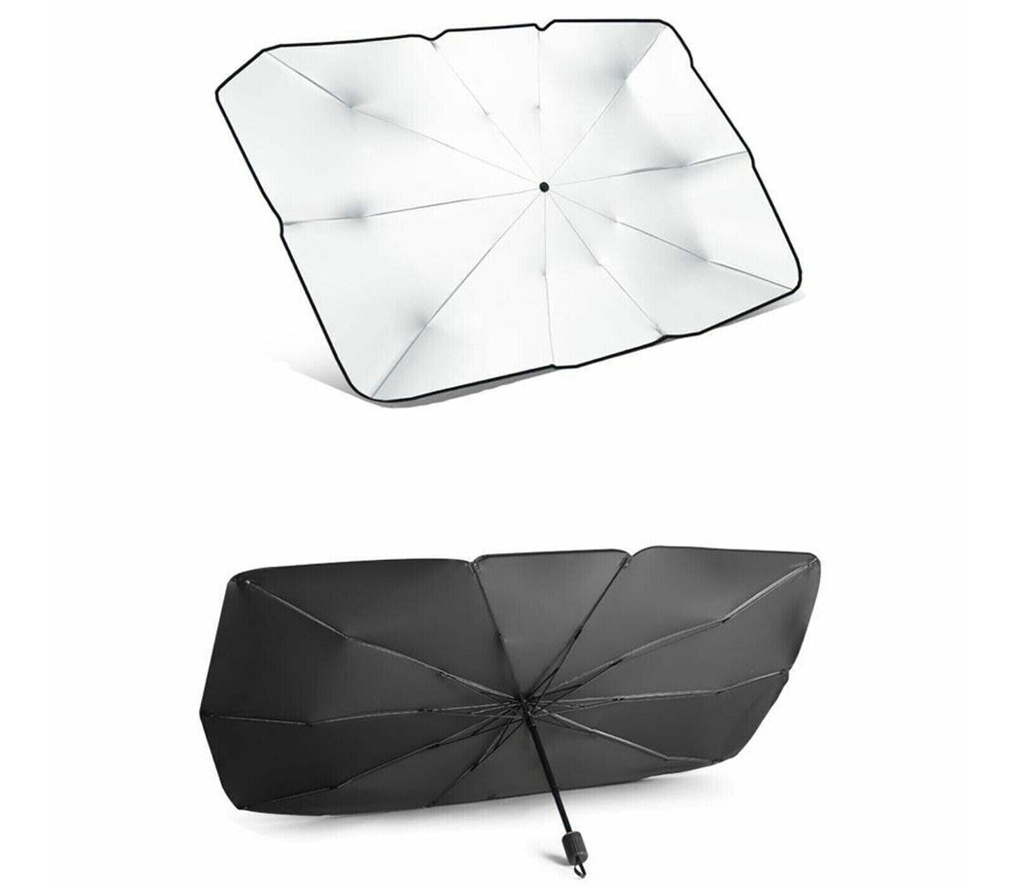 Parasole per auto parabrezza anteriore ombrello portatile pieghevole 130x75cm