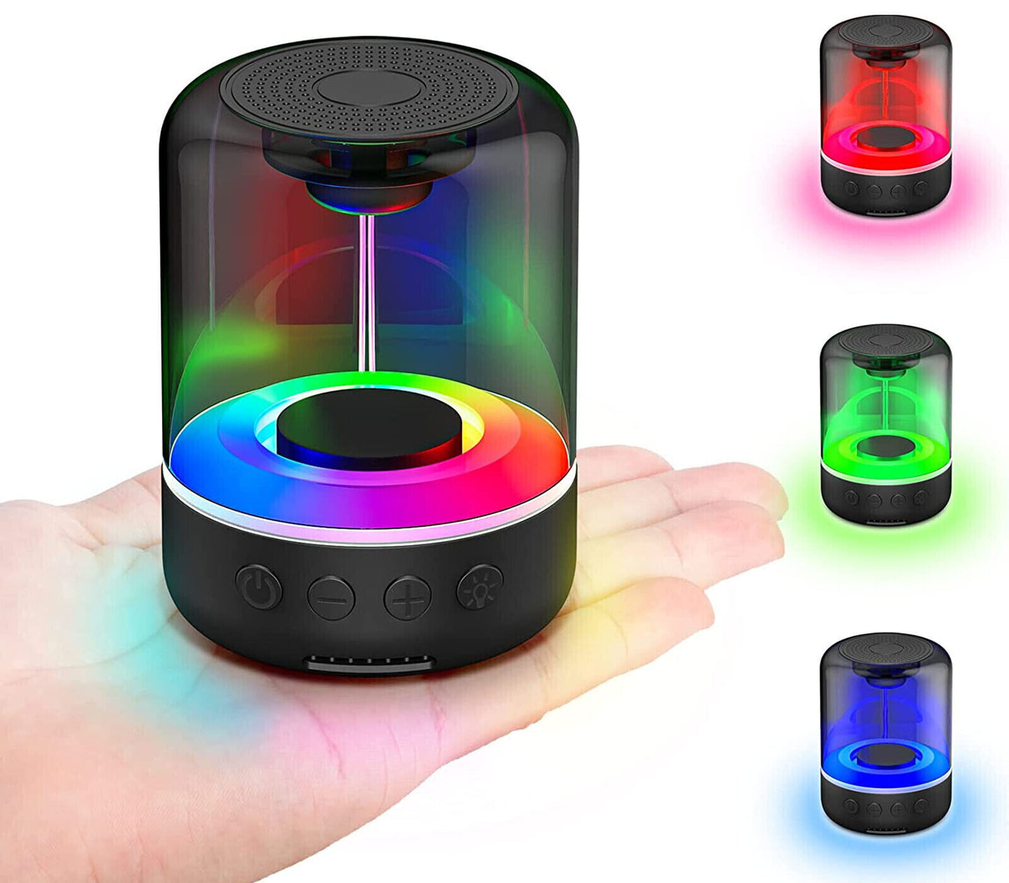 Mini Cassa Bluetooth Portatile con Luce LED RGB Ricaricabile USB Altoparlante