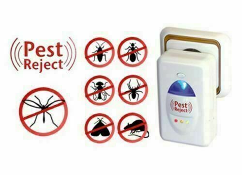 INSETTICIDA ANTI ZANZARE SCACCIA TOPI INSETTI REPELLENTE ULTRASUONI PESTREJECT