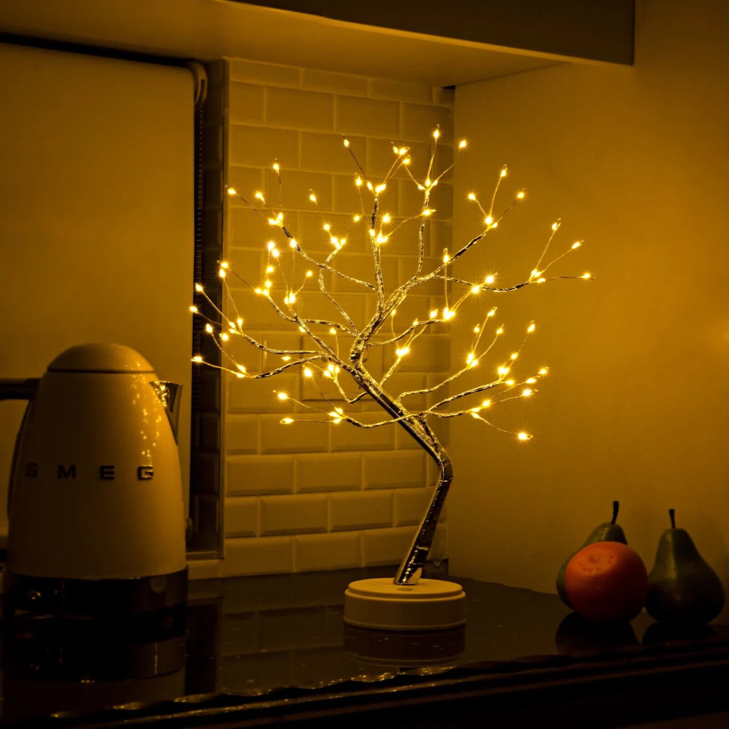 LED Albero Bonsai Lampada Da Tavolo Operata a Batteria E USB Alimentatore Plug-I