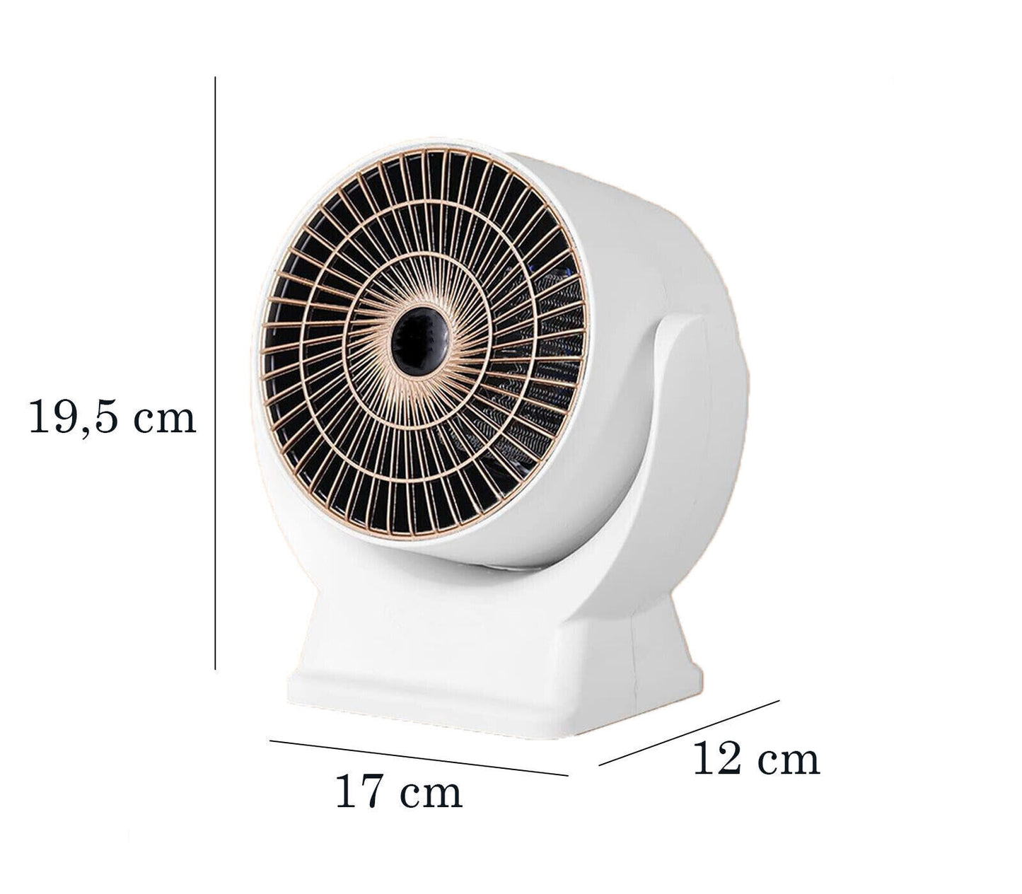 Termoventilatore Elettrico Aria Calda Bagno Mini Caldobagno 800W Stufa