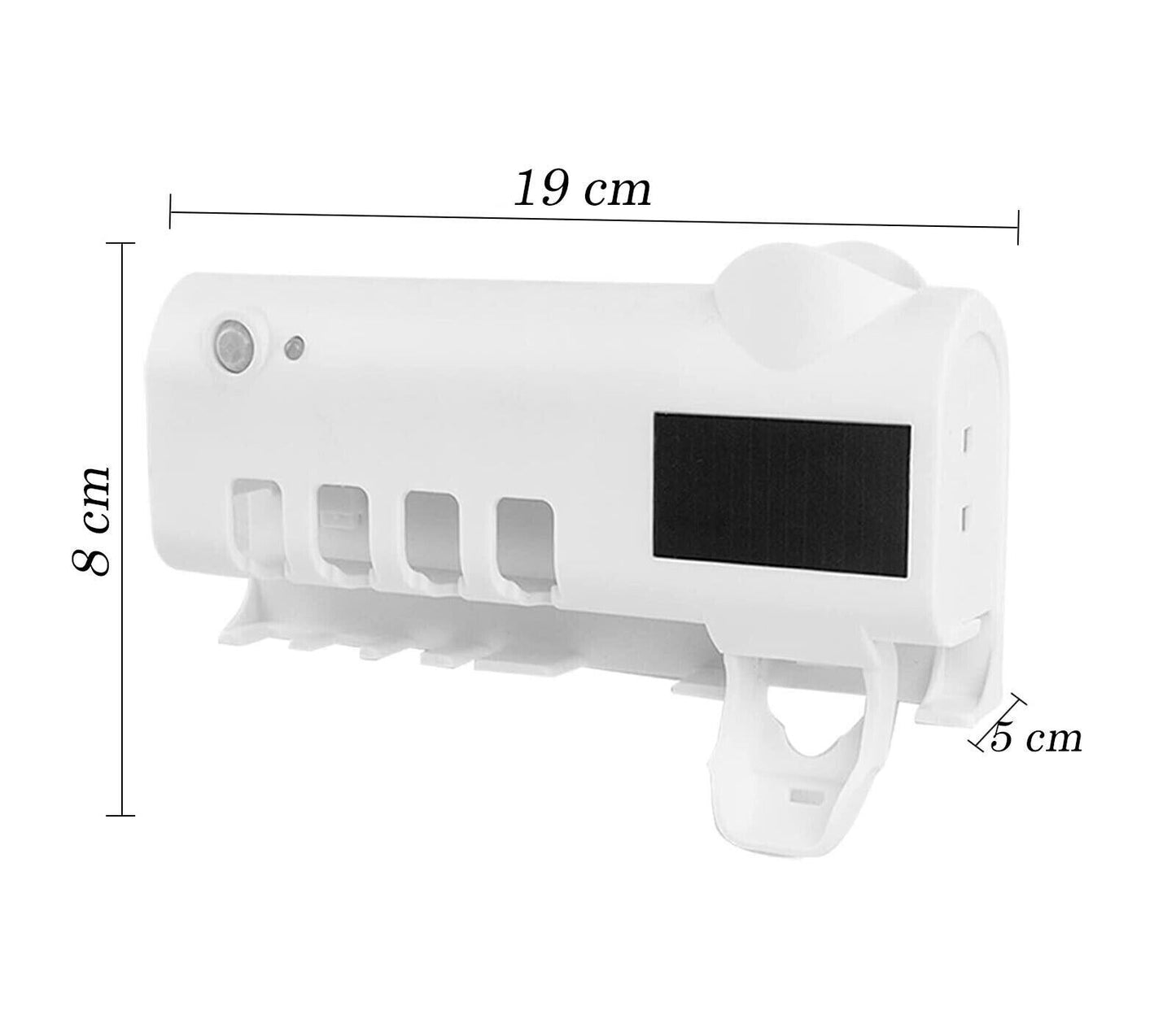 Sterilizzatore Spazzolini UV Con Dispenser Dentrificio Porta Spazzolino Adesivo