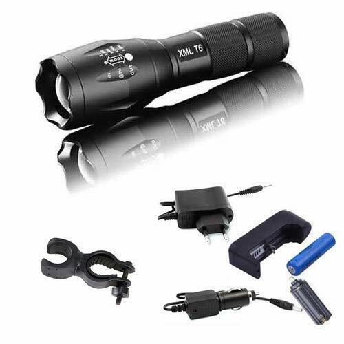 TORCIA TATTICA MILITARE LED T6 100000 LUMENS 80000W BICI ZOOM LUCE RICARICABILE