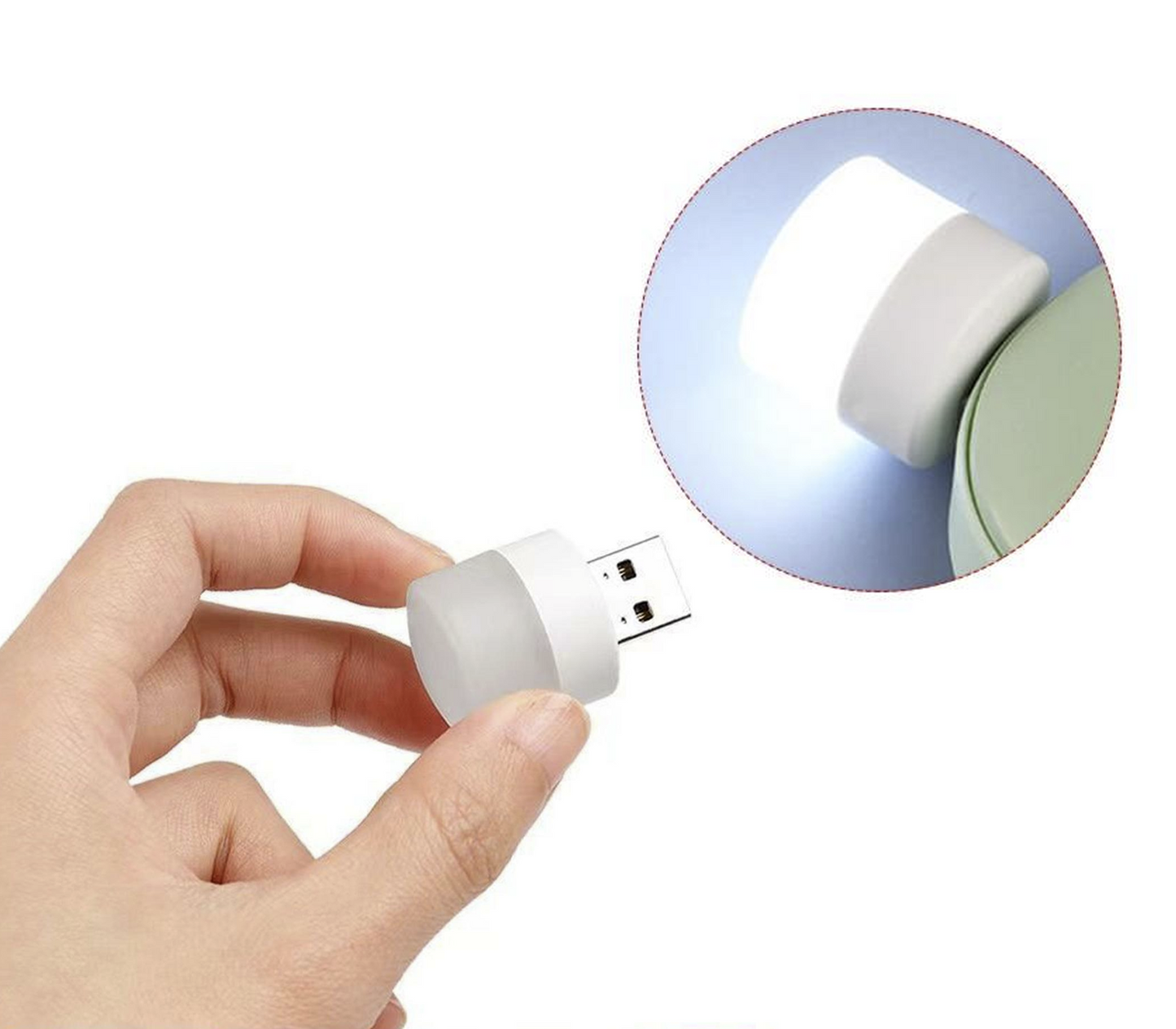 USB-LED-Nachtglühbirne, Mini-Warmlicht, tragbare Beleuchtung, 1 W 