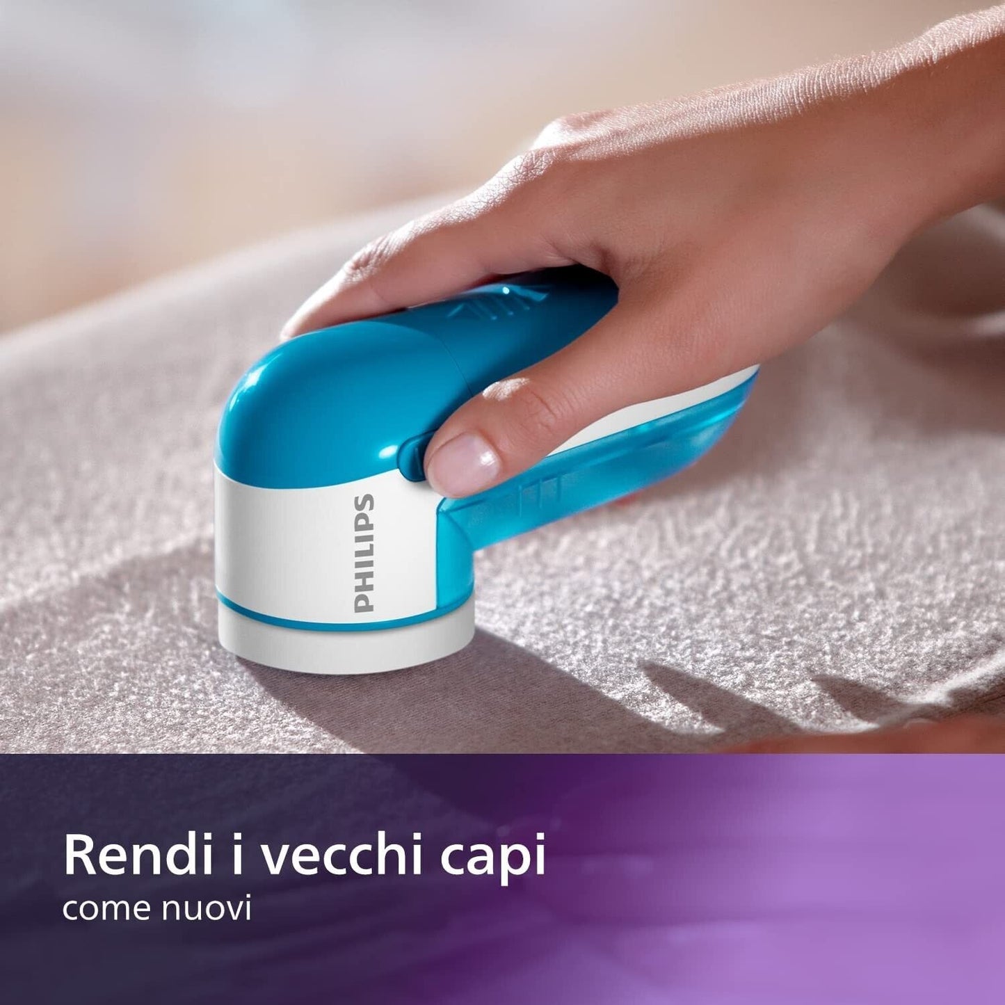 Philips Levapelucchi Elettrico - Leva Pallini per Vestiti, Blu (GC026/00)