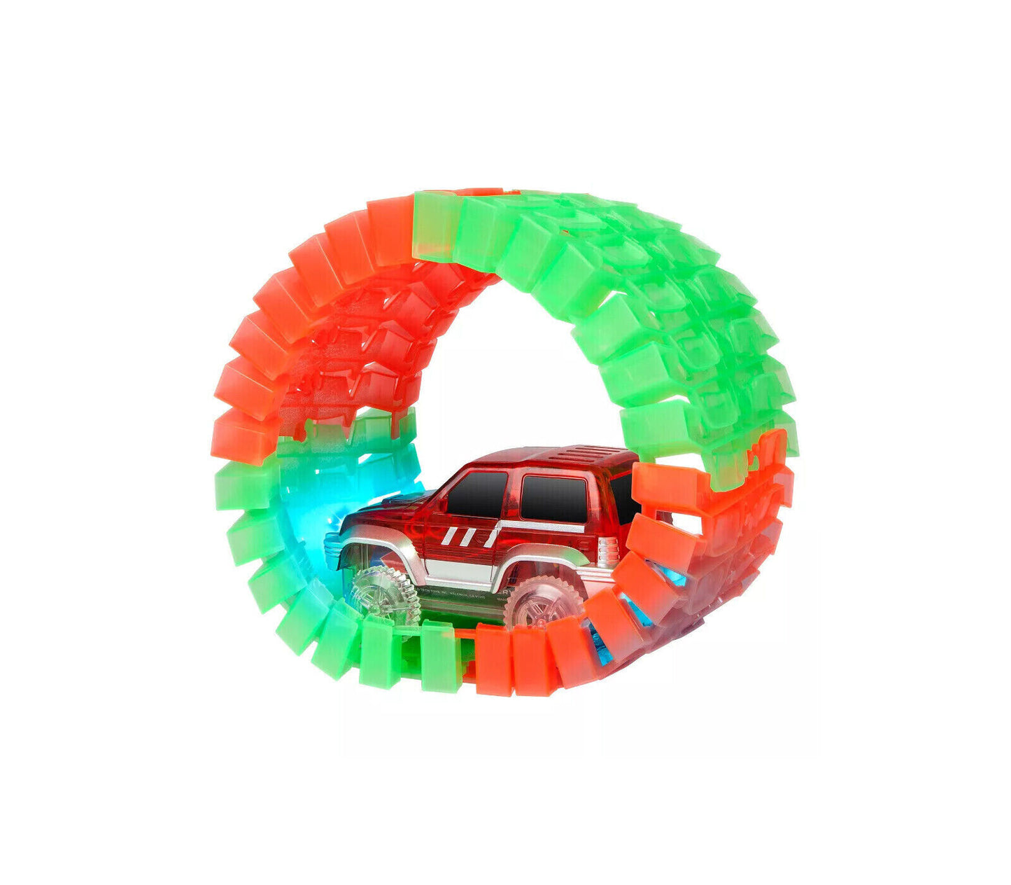 Pista Macchinine Luminosa Giocattolo Bambini Pista Flessibile Fluorescente 200PZ