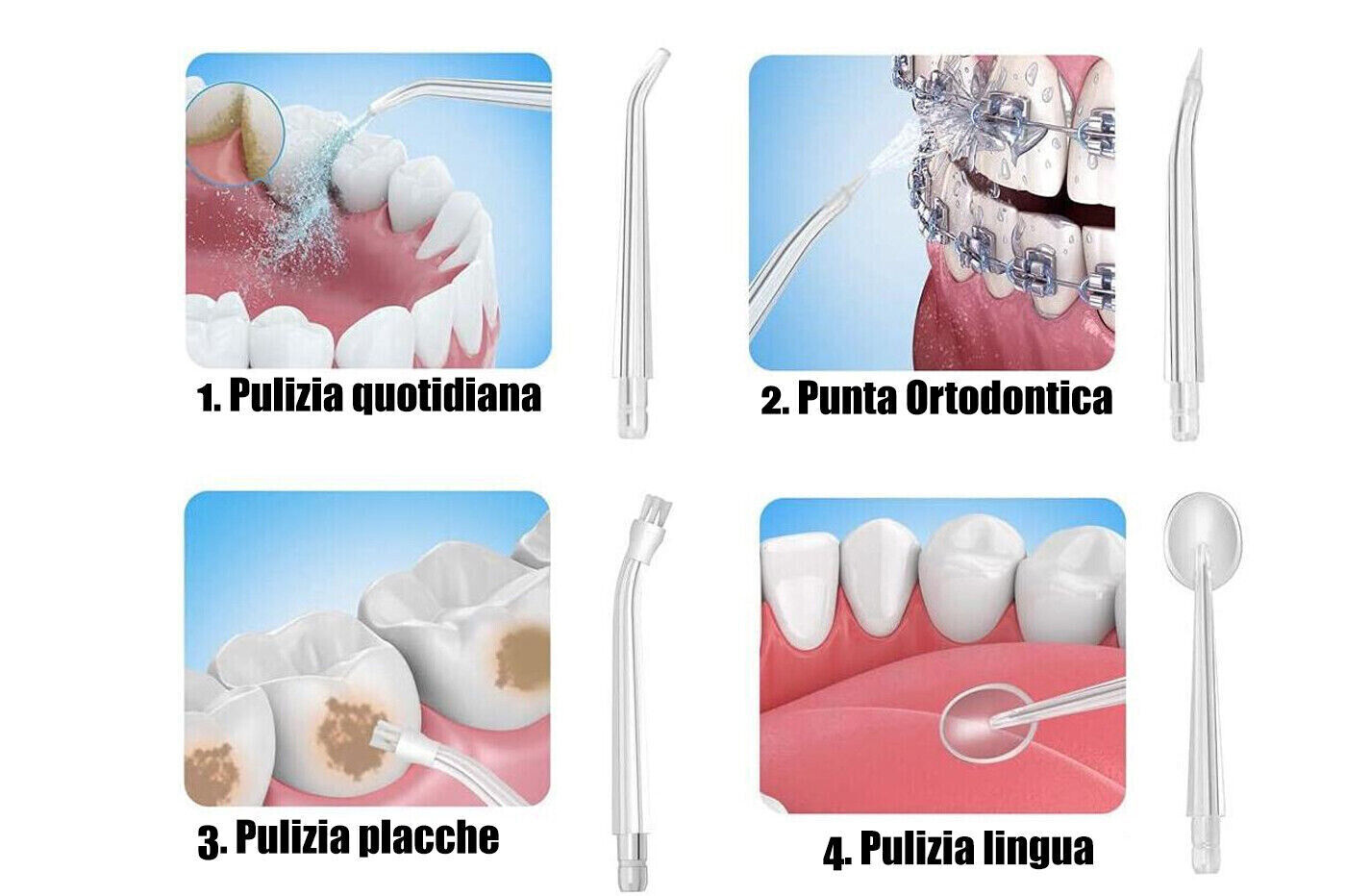 Idropulsore Dentale Elettrico Portatile Irrigatore Orale Per Cura Denti