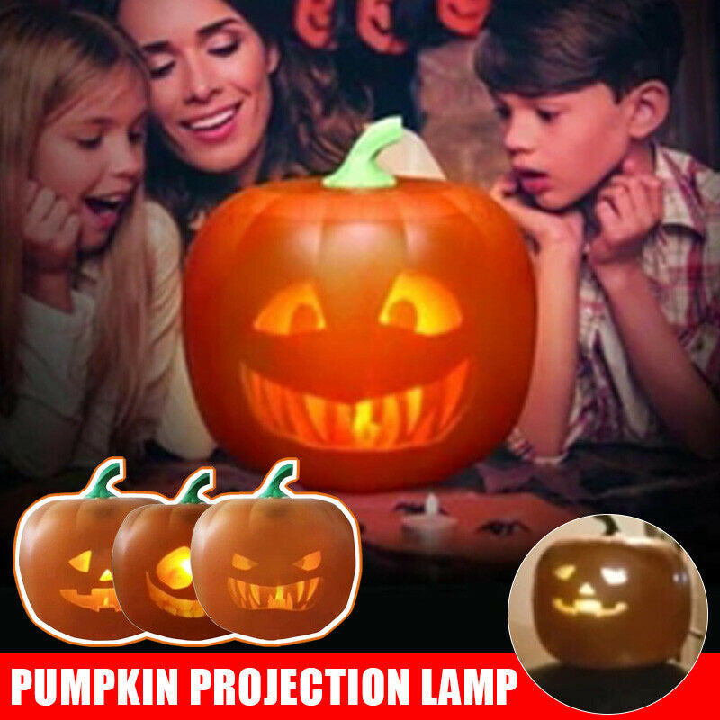 Halloween Flash Talking Geanimeerde LED-pompoenprojectielamp Geanimeerde pompoen met ingebouwd projectorlicht