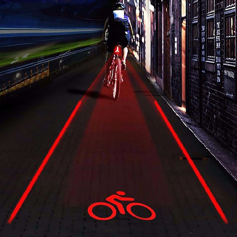 Laser en LED Achterlicht Fiets Achterlicht